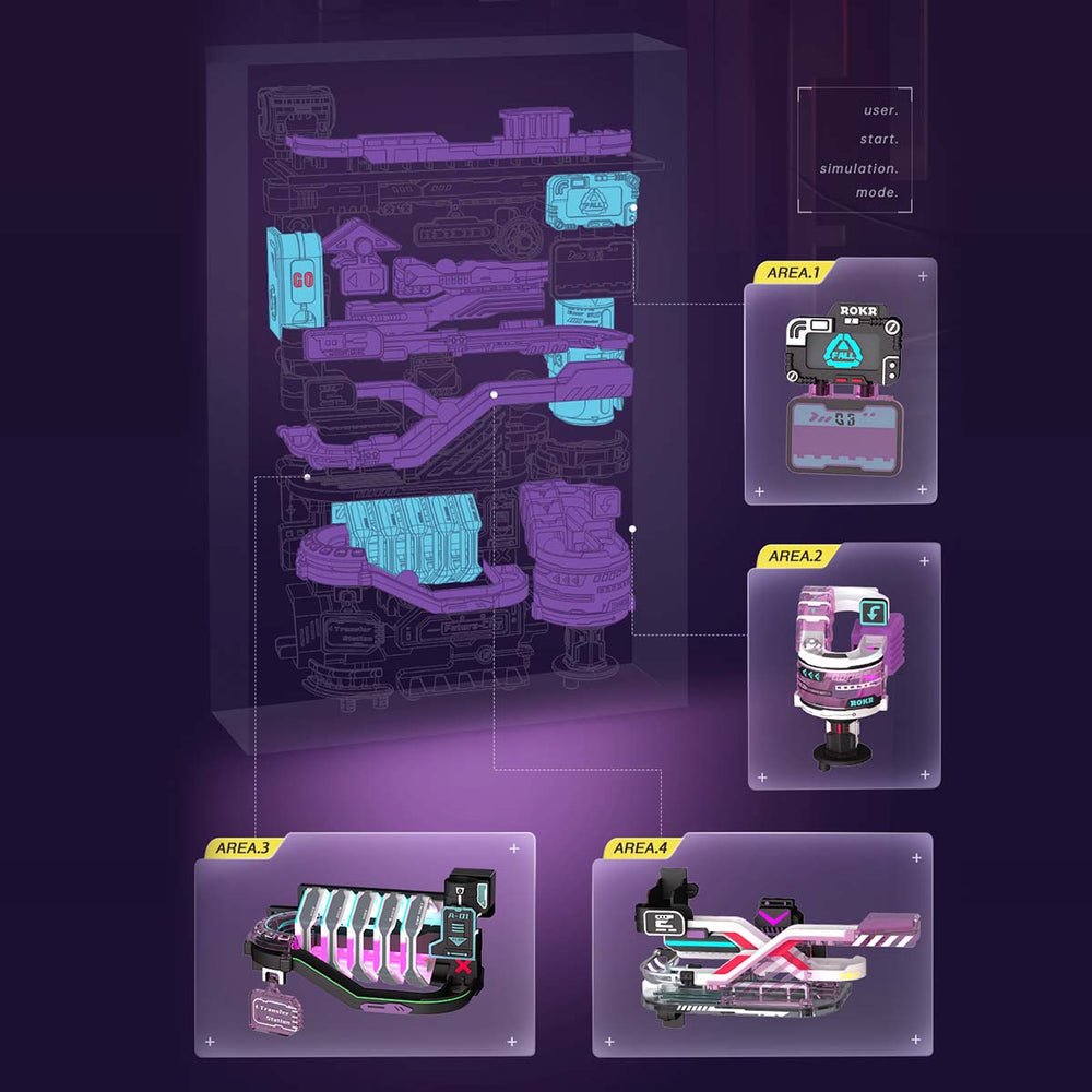 Rokr - A jövő városa Golyópálya Robotime 140 darabos kirakó puzzle (RO-MR02S) - puzzlegarden