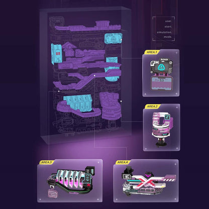 Rokr - A jövő városa Golyópálya Robotime 140 darabos kirakó puzzle (RO-MR02S) - puzzlegarden