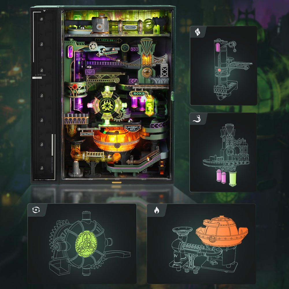 Rokr - Alkimista város Golyópálya Robotime 247 darabos kirakó puzzle (RO-MR04S) - puzzlegarden