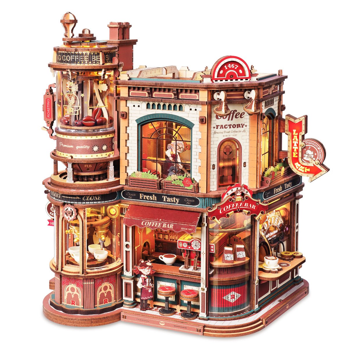 Rokr - Álom kávégyár Robotime 593 darabos kirakó puzzle (RO-EAB02) - puzzlegarden