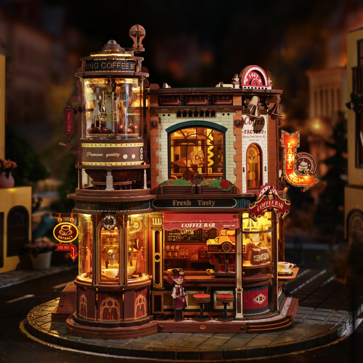 Rokr - Álom kávégyár Robotime 593 darabos kirakó puzzle (RO-EAB02) - puzzlegarden
