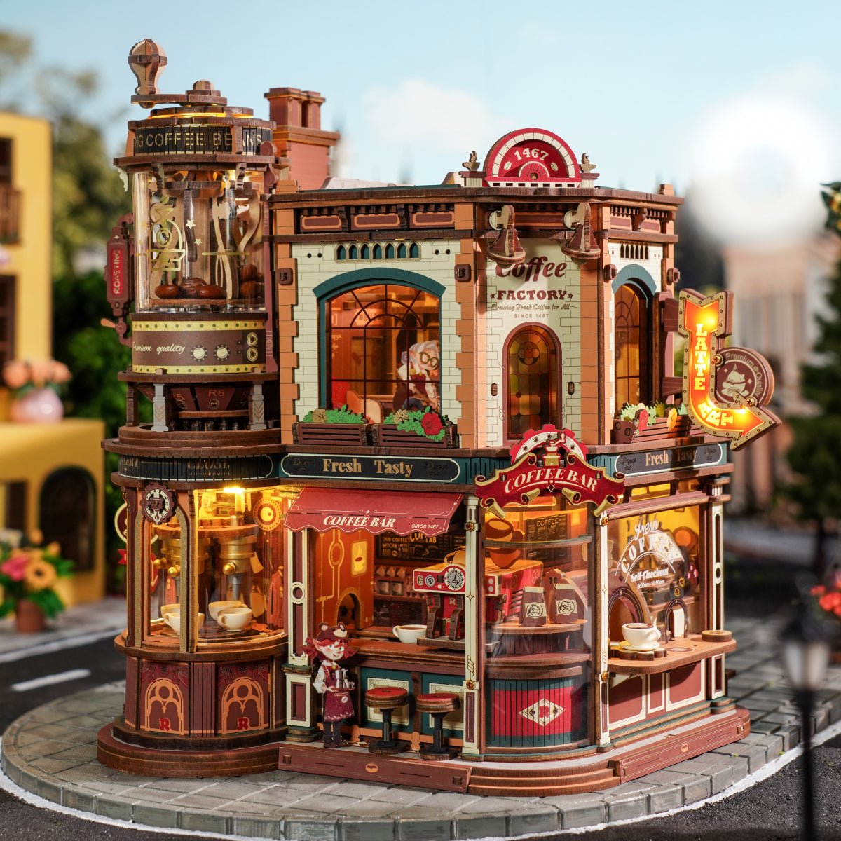 Rokr - Álom kávégyár Robotime 593 darabos kirakó puzzle (RO-EAB02) - puzzlegarden