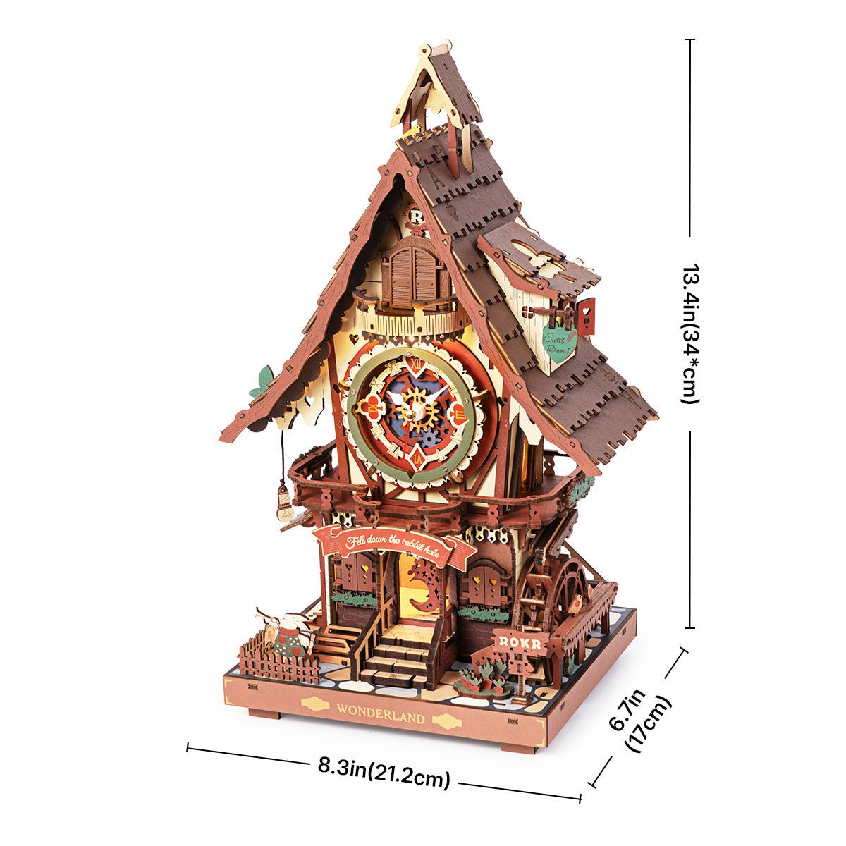 Rokr - Kakukkos óra Robotime 435 darabos kirakó puzzle (RO-LC901C) - puzzlegarden