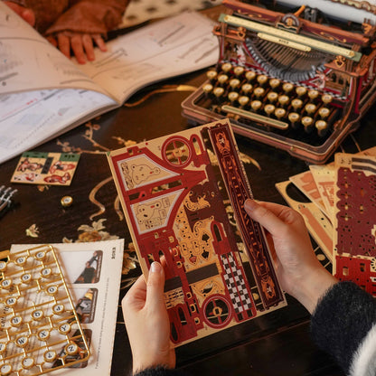 Rokr - Mechanikus írógép – varázslatos változat Robotime 324 darabos kirakó puzzle (RO-LK703C) - puzzlegarden