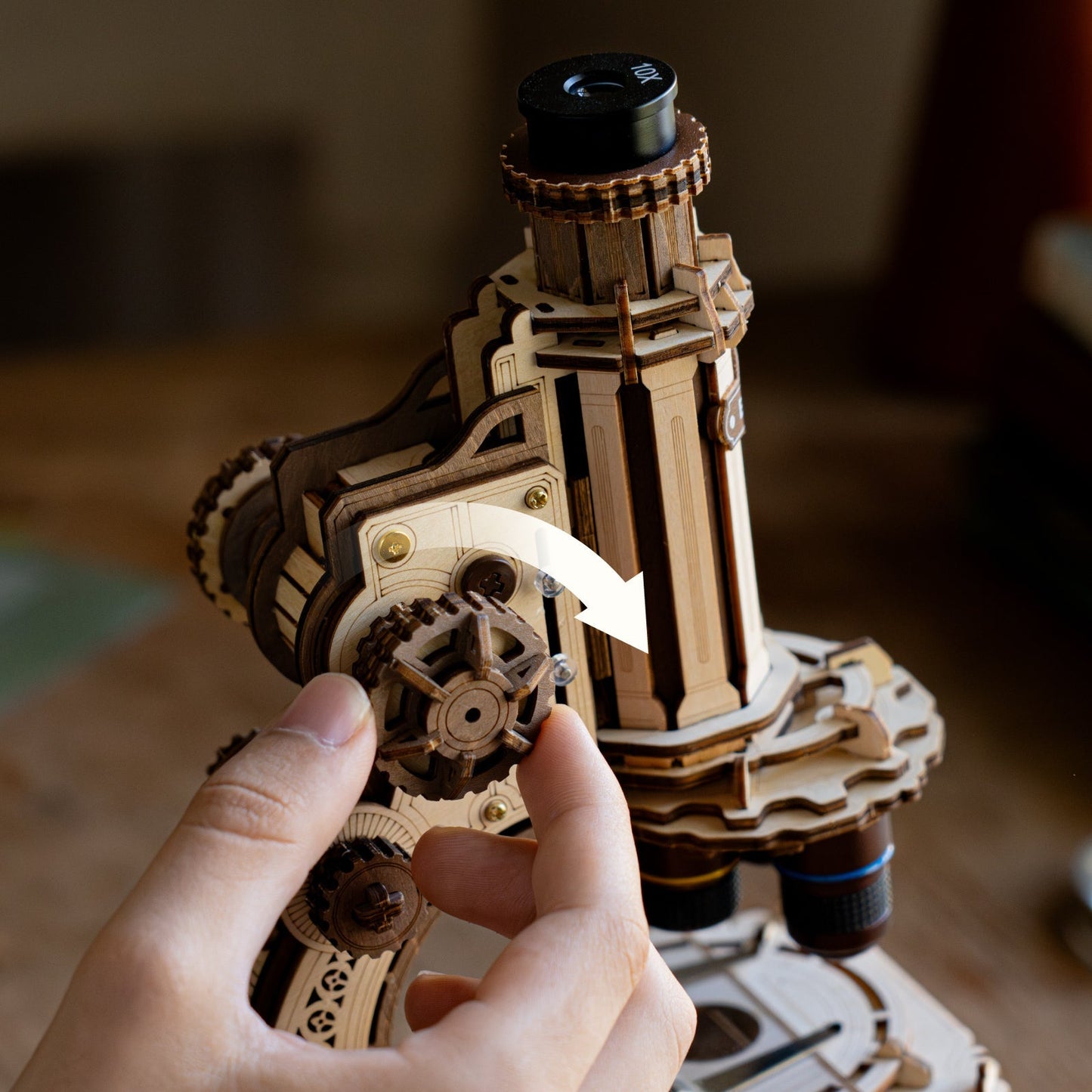 Rokr - Mechanikus mikroszkóp Robotime 260 darabos kirakó puzzle (RO-ST005) - puzzlegarden