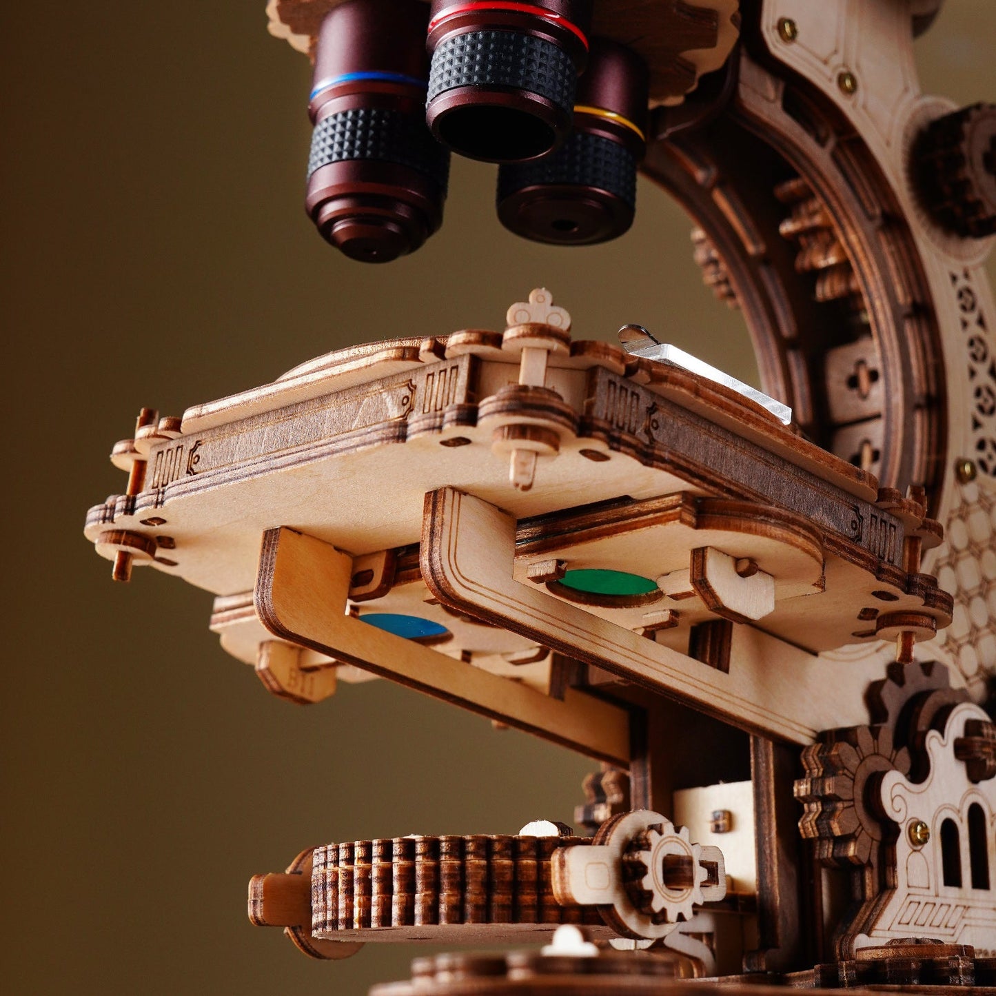 Rokr - Mechanikus mikroszkóp Robotime 260 darabos kirakó puzzle (RO-ST005) - puzzlegarden