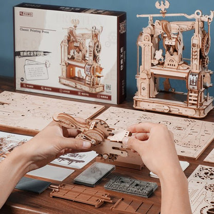 Rokr - Nyomdagép Robotime 303 darabos kirakó puzzle (RO-LK602) - puzzlegarden