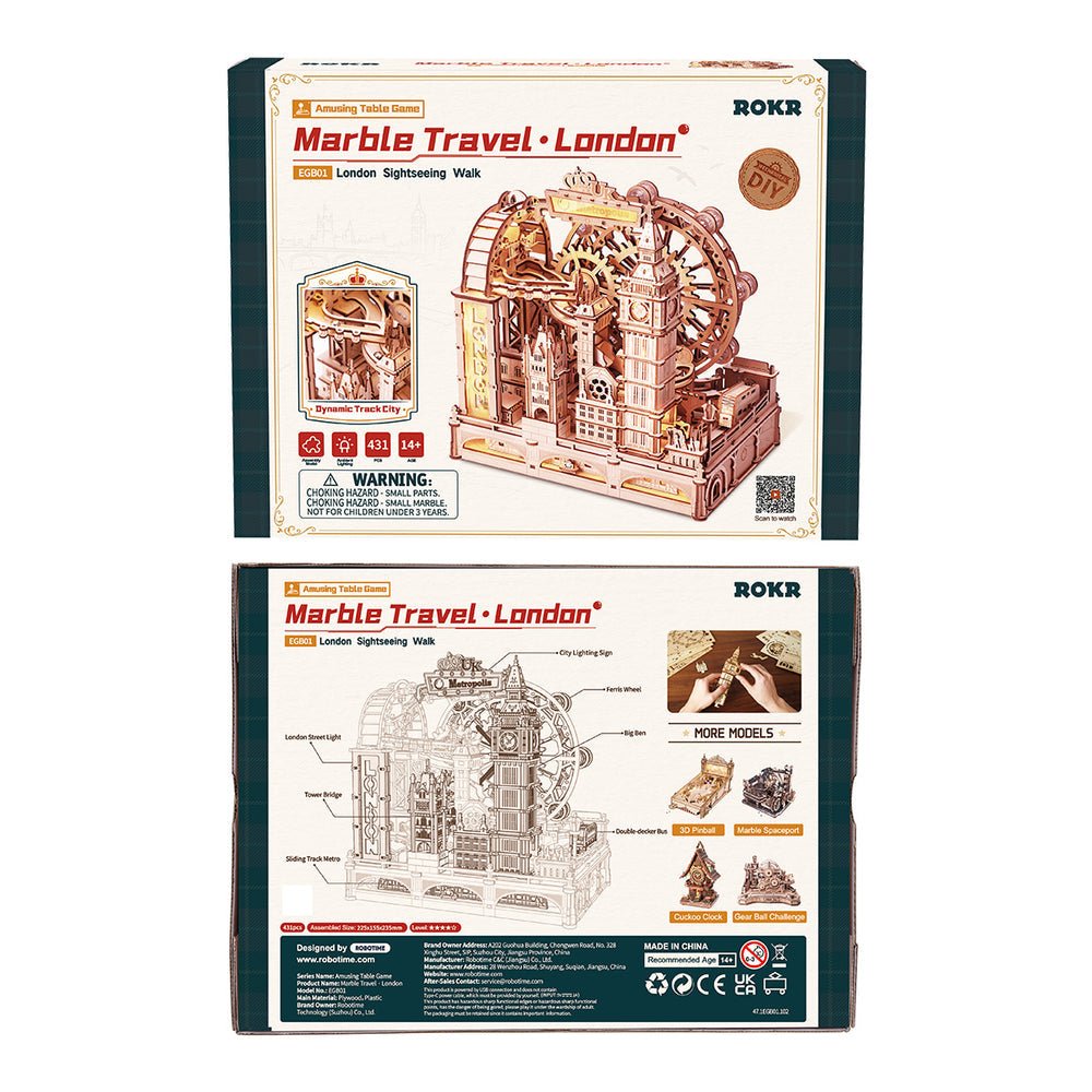 Rokr - Üveggolyó - utazás · London Golyópálya Robotime 431 darabos kirakó puzzle (RO-EGB01) - puzzlegarden