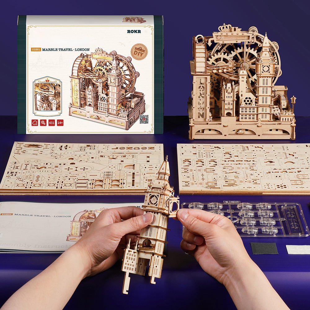 Rokr - Üveggolyó - utazás · London Golyópálya Robotime 431 darabos kirakó puzzle (RO-EGB01) - puzzlegarden