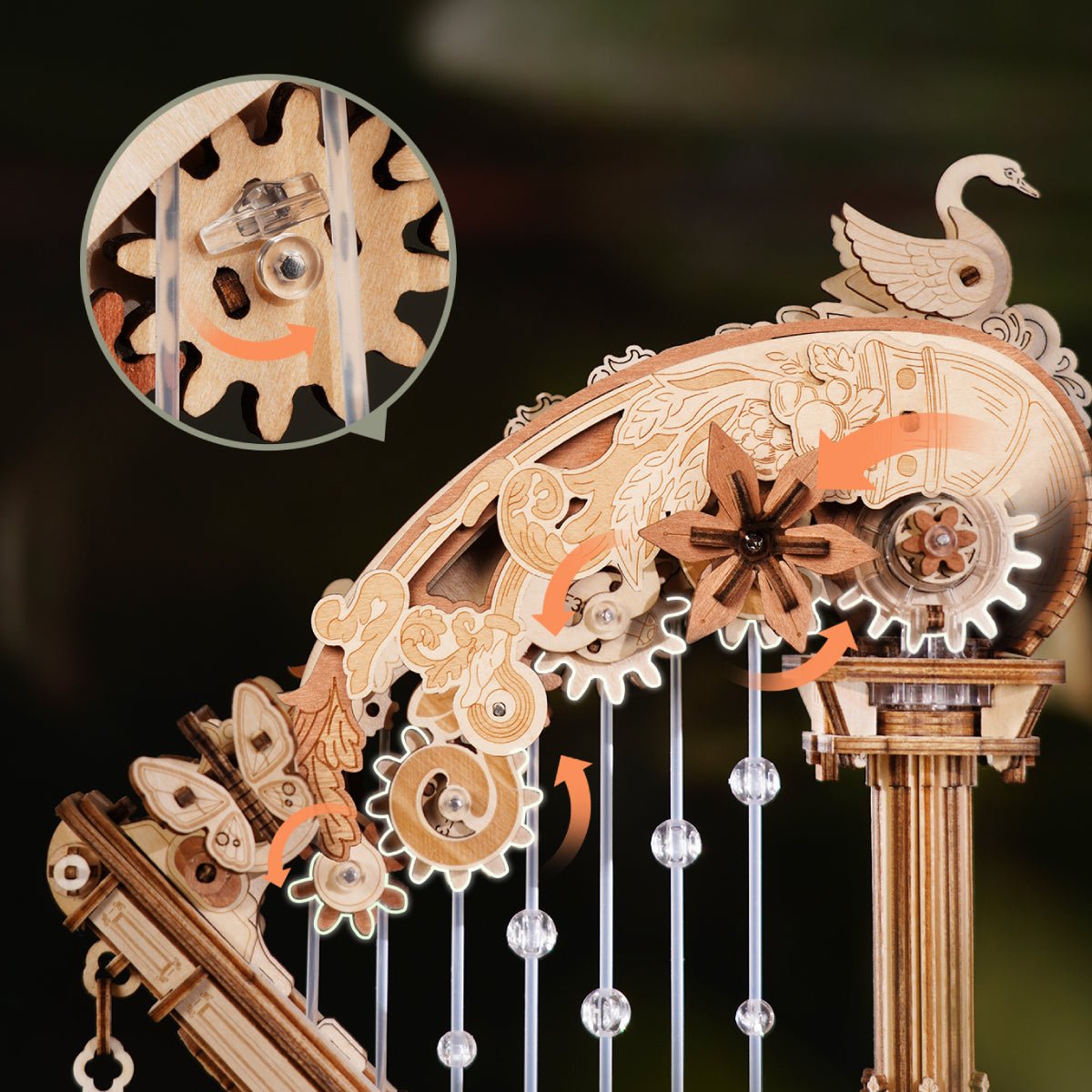 Rokr - Varázshárfa zenedoboz Robotime 350 darabos kirakó puzzle (RO-AMK71) - puzzlegarden