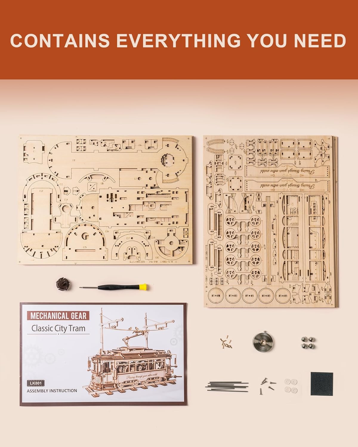 Rokr - Városi Villamos Robotime 374 darabos kirakó puzzle (RO - LK801 6946785119800) - puzzlegarden