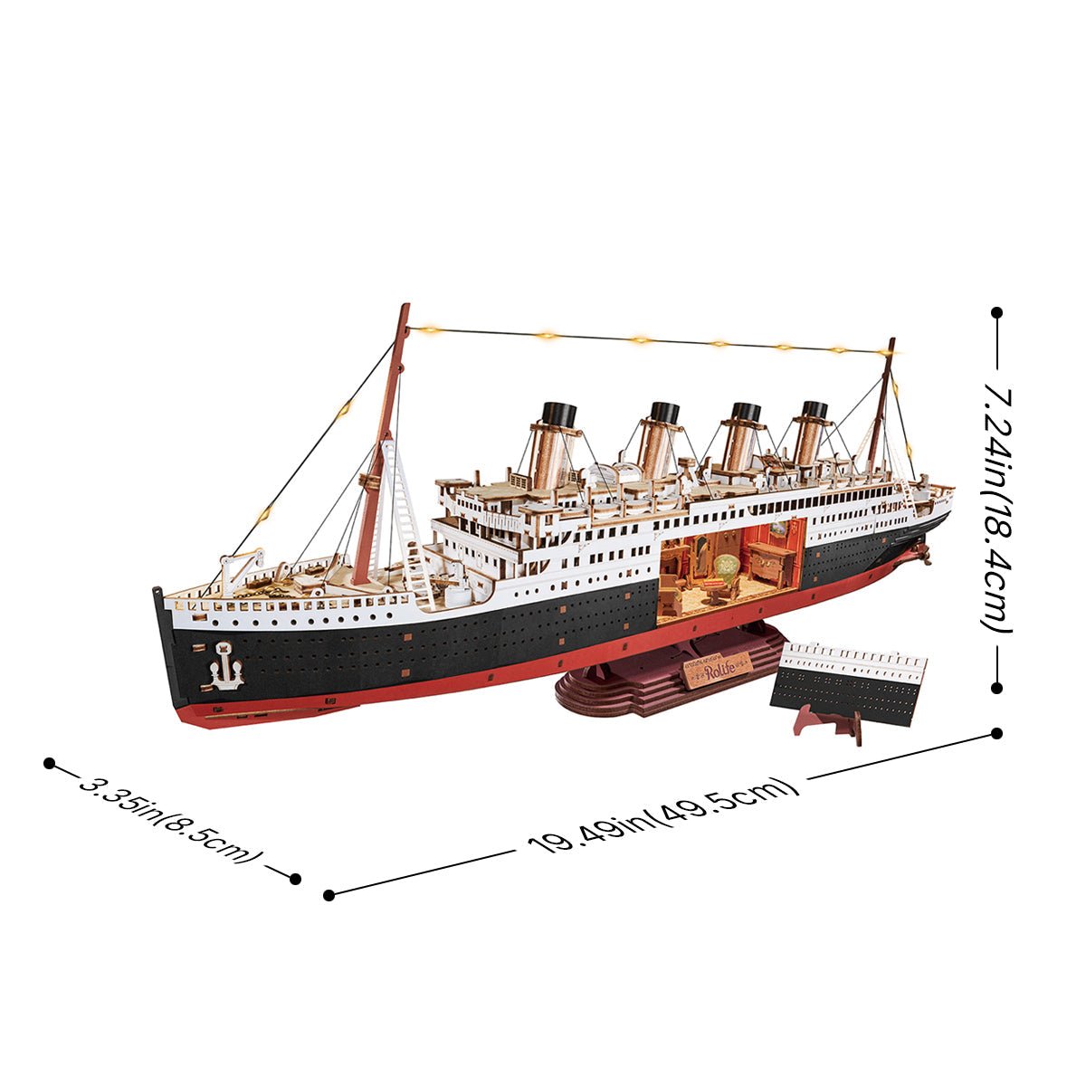 Rolife - 1912 – A Nagy Óceánjáró Robotime 433 darabos kirakó puzzle (RO-TGL02) - puzzlegarden