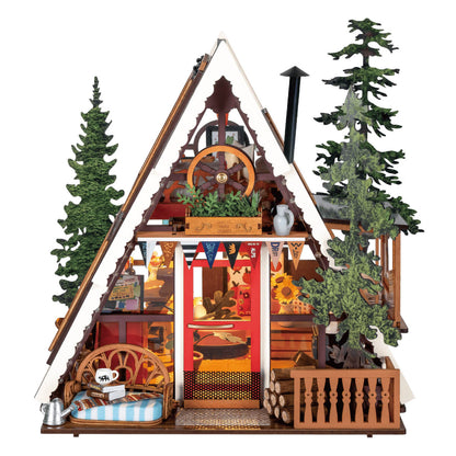 Rolife - A-Frame erdei házikó Robotime 336 darabos kirakó puzzle (RO-DG181) - puzzlegarden
