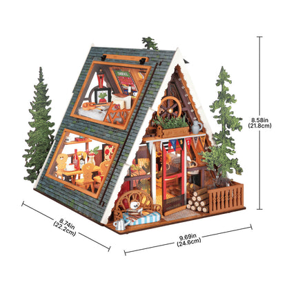 Rolife - A-Frame erdei házikó Robotime 336 darabos kirakó puzzle (RO-DG181) - puzzlegarden
