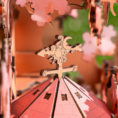 Rolife - Cseresznyevirágos lombház Robotime 535 darabos kirakó puzzle (RO-TGS04) - puzzlegarden