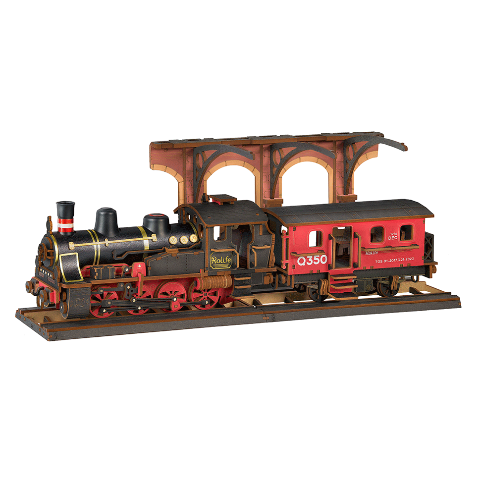 Rolife - Gőzmozdony Robotime 407 darabos kirakó puzzle (RO-TGS01) - puzzlegarden