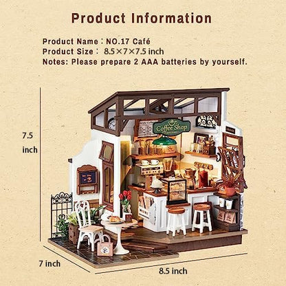 Rolife - Kávézó No. 17. Robotime 183 darabos kirakó puzzle (RO - DG162) - puzzlegarden