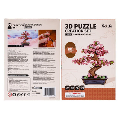 Rolife - Sakura bonsai Robotime 263 darabos kirakó puzzle (RO-TG415) - puzzlegarden