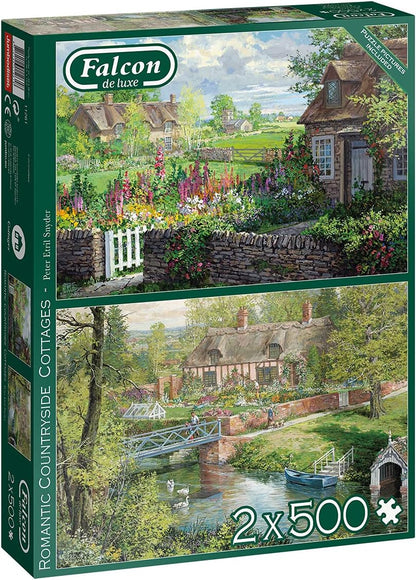 Romantic Countriside Cottages - 2x500 Falcon 500 darabos kirakó puzzle (FA - 11261 8710126112618) - puzzlegarden