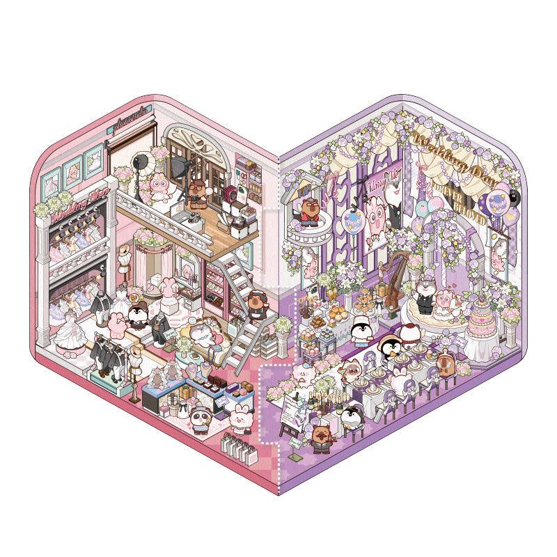 Romantikus esküvő - matricajelenet Simno 2 darabos kirakó puzzle (SN-6941776322016) - puzzlegarden