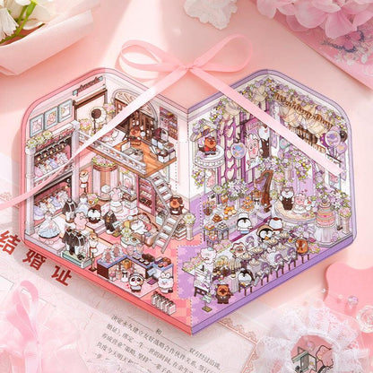 Romantikus esküvő - matricajelenet Simno 2 darabos kirakó puzzle (SN-6941776322016) - puzzlegarden