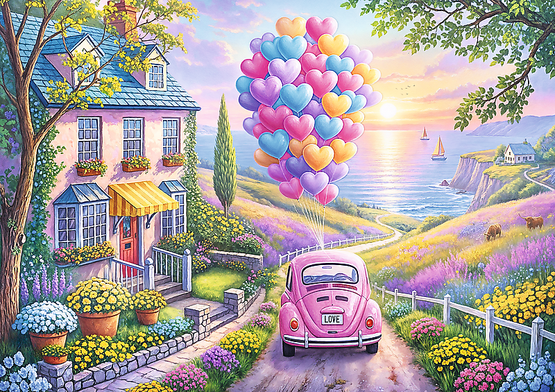 Romantikus kiruccanás Trefl 1000 darabos kirakó puzzle (TR-10971) - puzzlegarden