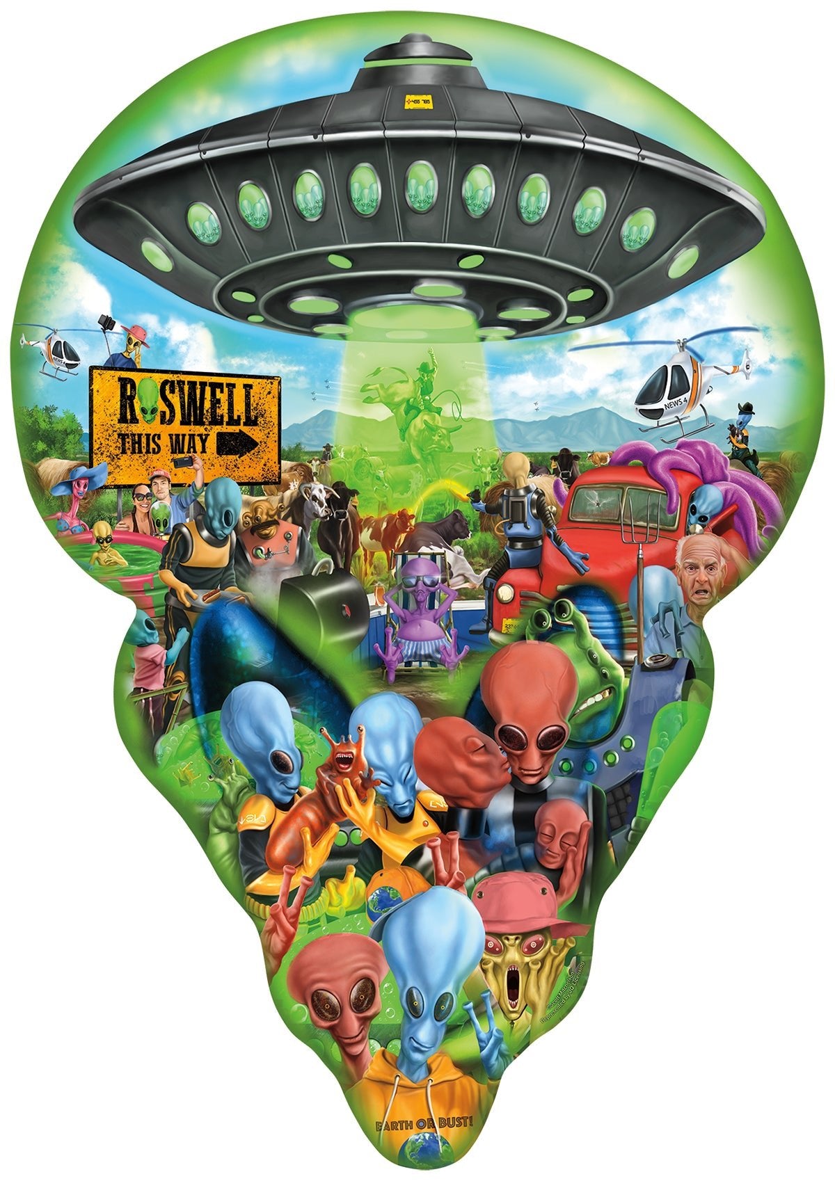 Roswell erre felé van SunsOut 750 darabos kirakó puzzle (SO-95067 796780950672) - puzzlegarden