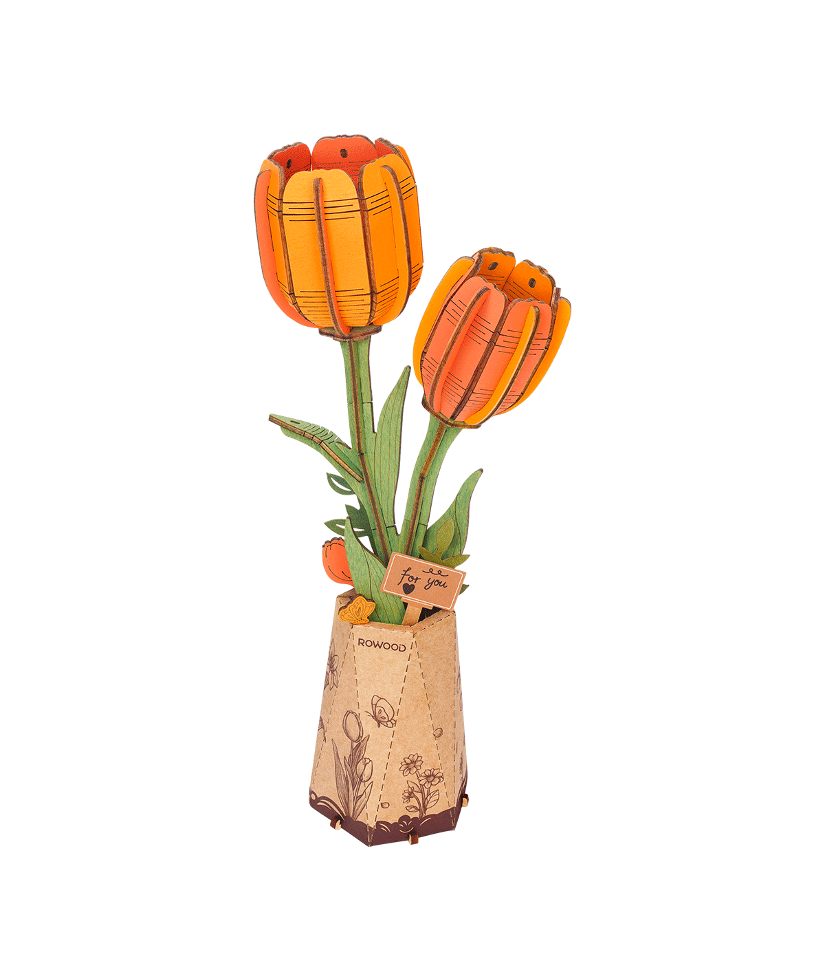 Rowood - Narancssárga Tulipán Robotime 76 darabos kirakó puzzle (RO - TW081) - puzzlegarden