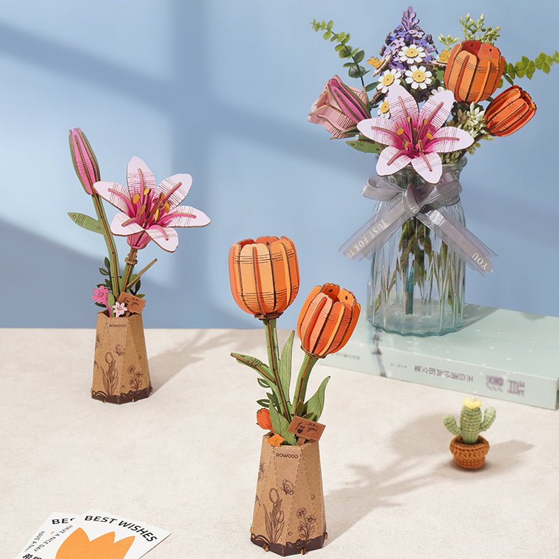 Rowood - Narancssárga Tulipán Robotime 76 darabos kirakó puzzle (RO - TW081) - puzzlegarden