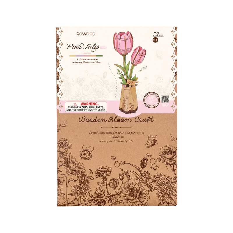 Rowood - Rózsaszín Tulipán Robotime 72 darabos kirakó puzzle (RO - TW082) - puzzlegarden