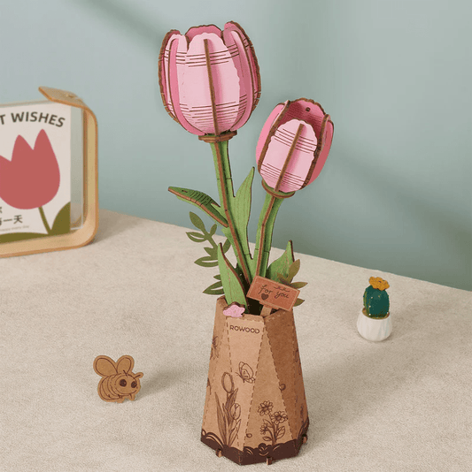 Rowood - Rózsaszín Tulipán Robotime 72 darabos kirakó puzzle (RO - TW082) - puzzlegarden