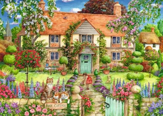 Rózsás házikó Ravensburger 1000 darabos kirakó puzzle (RA-12001985) - puzzlegarden