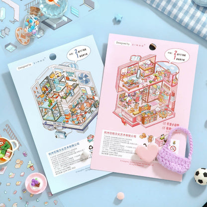 Rózsaszín kollégium - matricajelenet Simno 1 darabos kirakó puzzle (SN-6941776325567) - puzzlegarden