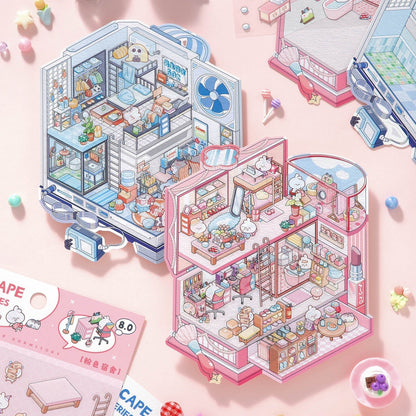 Rózsaszín kollégium - matricajelenet Simno 1 darabos kirakó puzzle (SN-6941776325567) - puzzlegarden