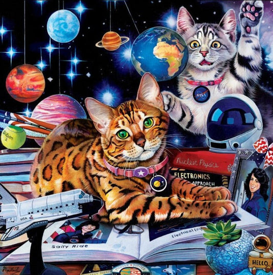 Sally és Judith, első macskák az űrben MasterPieces 1000 darabos kirakó puzzle (MP-72172 705988721724) - puzzlegarden
