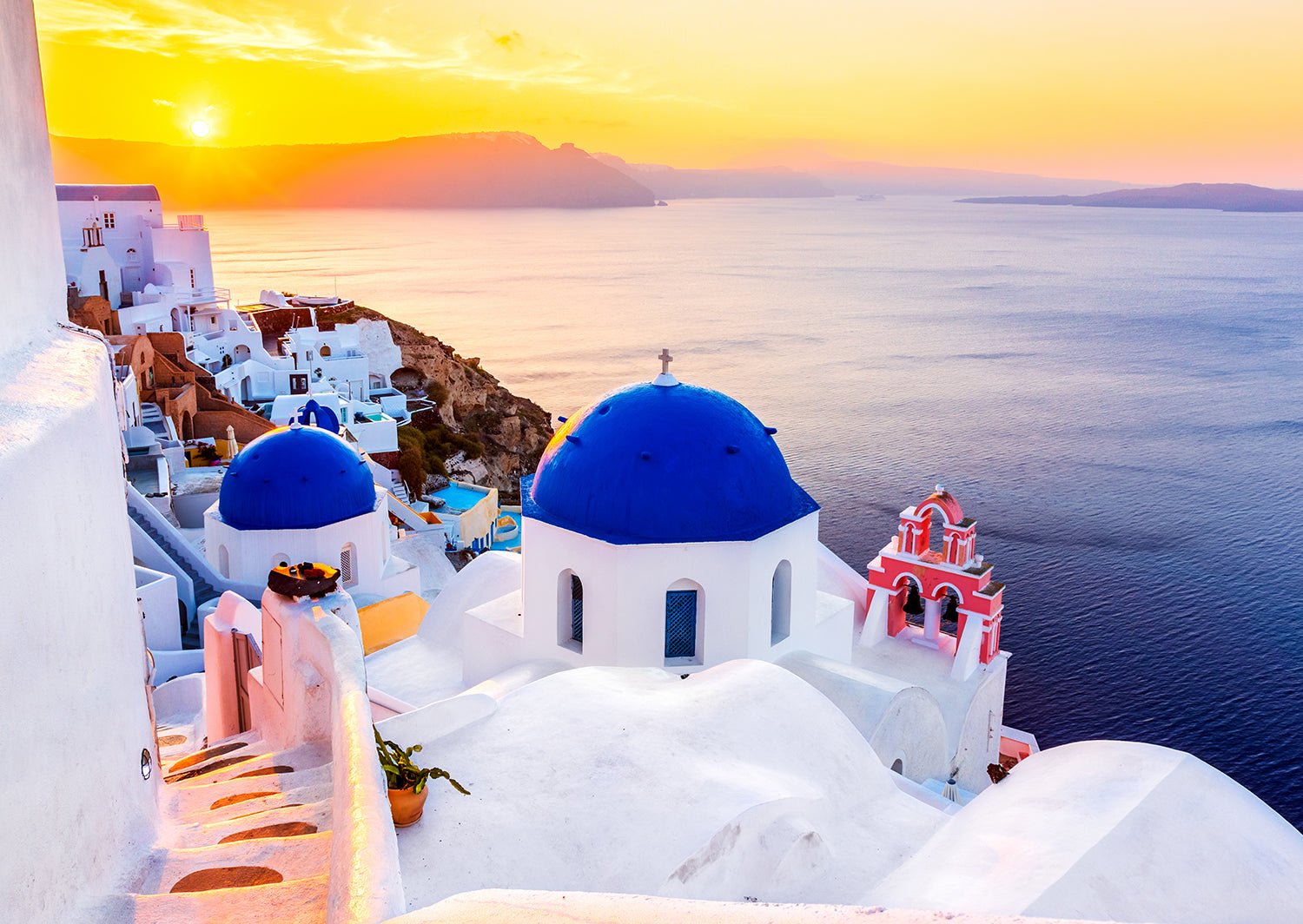 Santorini Hajnalban, Görögország ENJOY 1000 darabos kirakó puzzle (EN-1230 5949194012305) - puzzlegarden