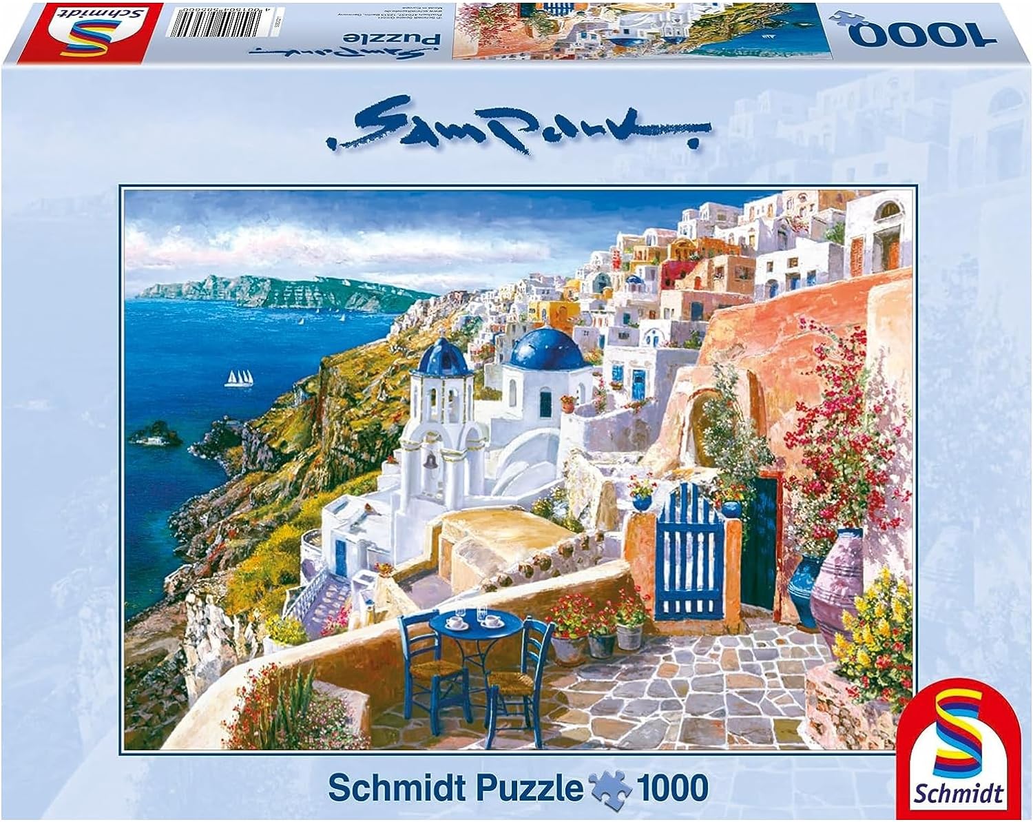 Santorini Kilátás Schmidt 1000 darabos kirakó puzzle (SCH-58560 4001504585600) - puzzlegarden