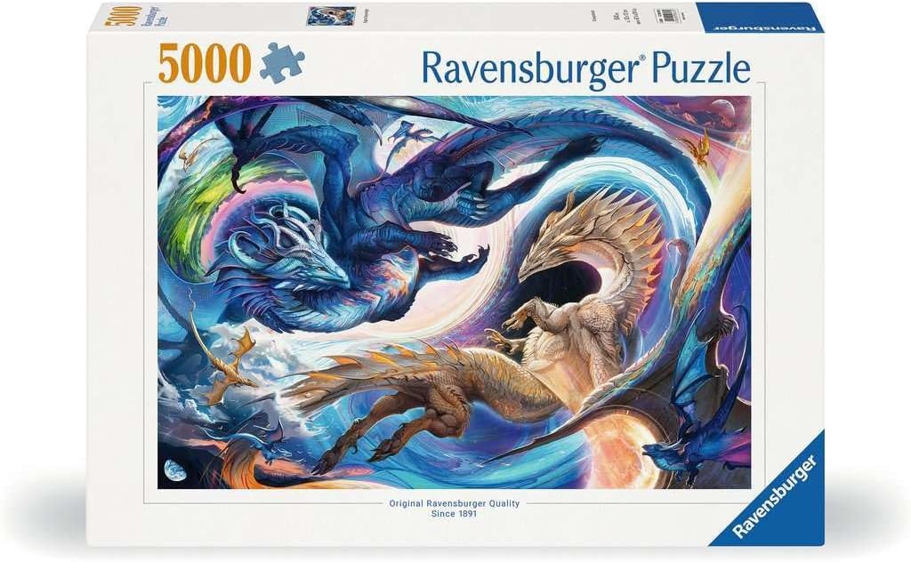 Sárkányok éjjel - nappal Ravansburger 5000 darabos kirakó puzzle (RA - 12000813 4005555008132) - puzzlegarden