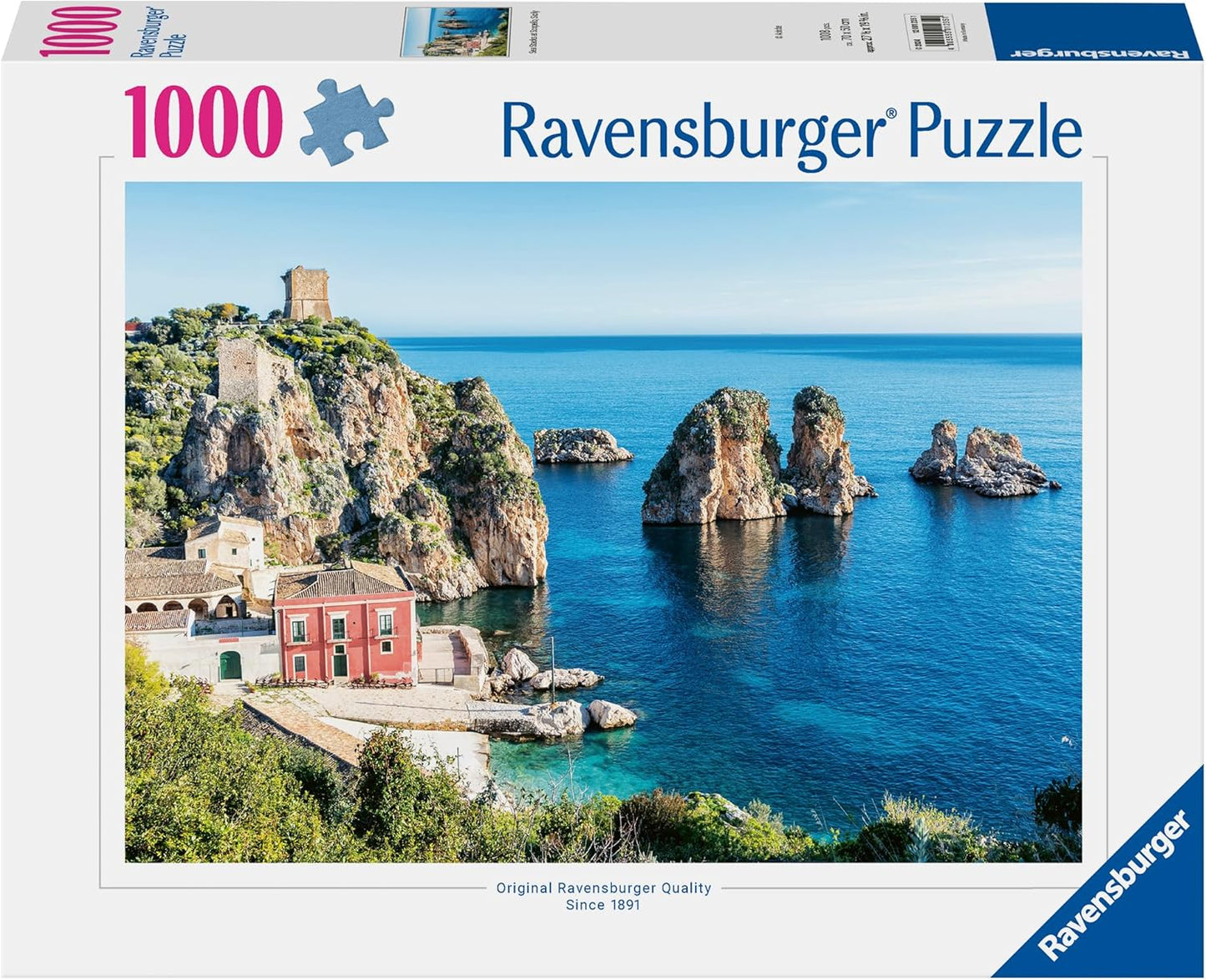 Scopello, Szicília, Olaszország Ravensburger 1000 darabos kirakó puzzle (RA-12001235) - puzzlegarden