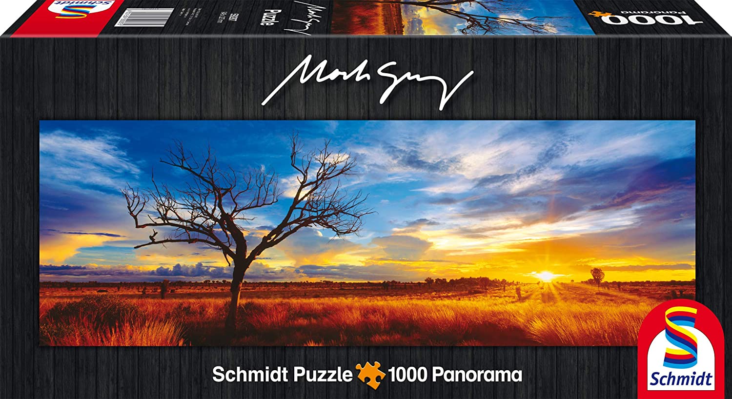 Sivatagi tölgy a naplementében - Északi Terület, Ausztrália - Panoráma Schmidt Spiele 1000 darabos kirakó puzzle (SCH - 59287) - puzzlegarden