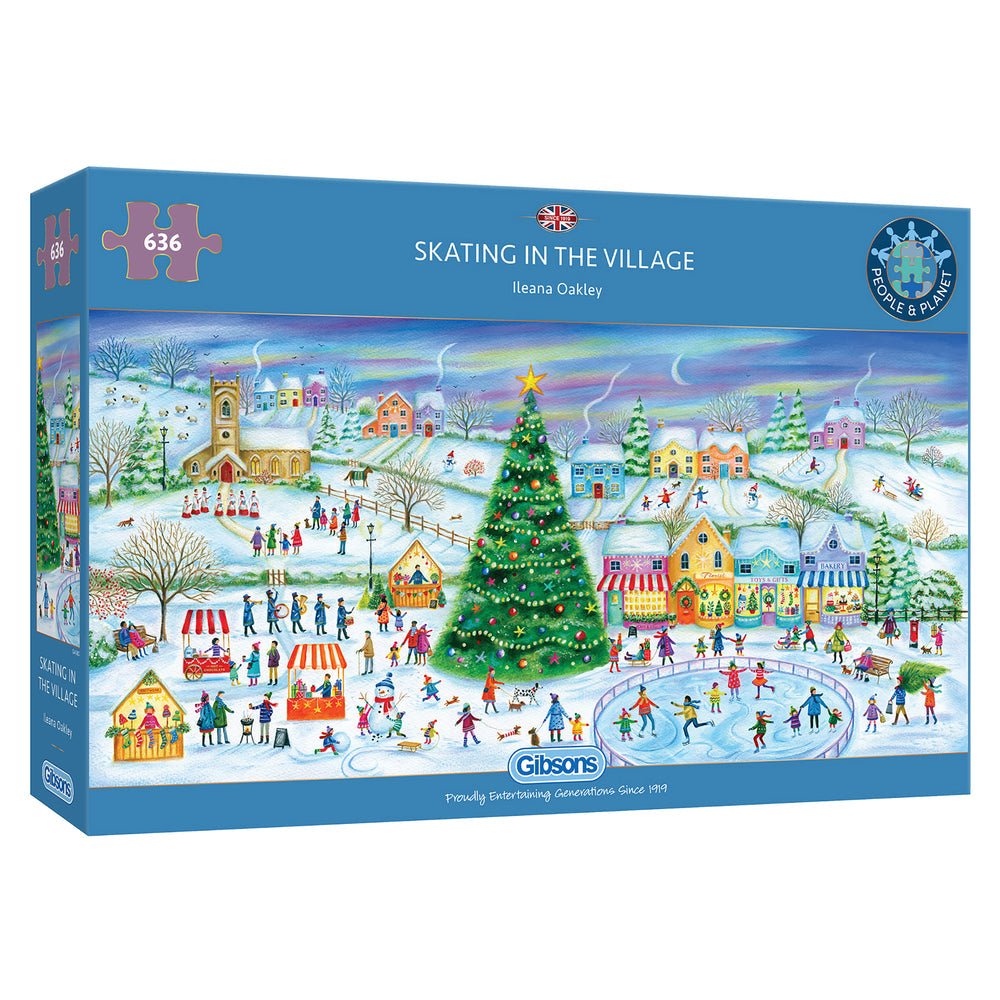 Skating in the Village Gibsons 636 darabos kirakó puzzle (G - G4060 5012269040609) - puzzlegarden