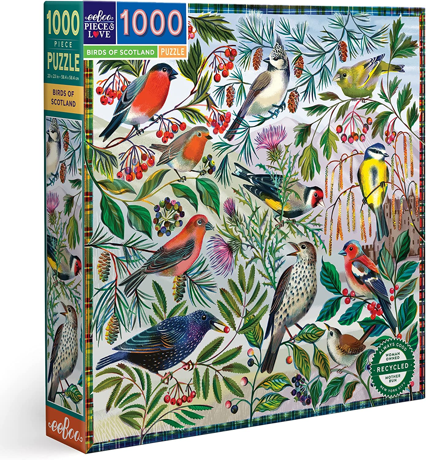 Skócia Madarai Eeboo 1000 darabos kirakó puzzle (EB-PZTBDS 689196514296) - puzzlegarden