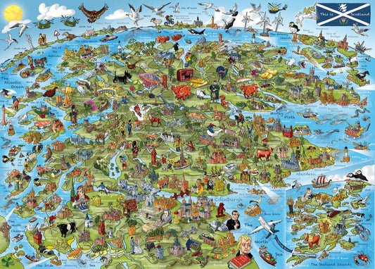 Skócia Nevezetességei Gibsons 1000 darabos kirakó puzzle (G - G6360) - puzzlegarden