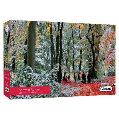 Snow in Autumn Gibsons 636 darabos kirakó puzzle (G - G4057 5012269040579) - puzzlegarden