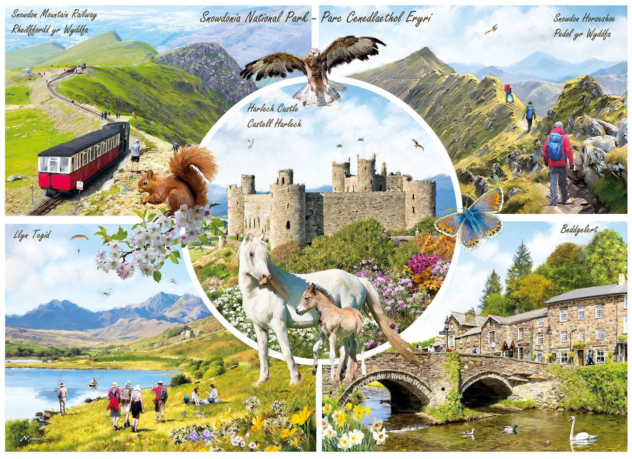 Snowdonia nemzeti park Gibsons 1000 darabos kirakó puzzle (G-G6463) - puzzlegarden