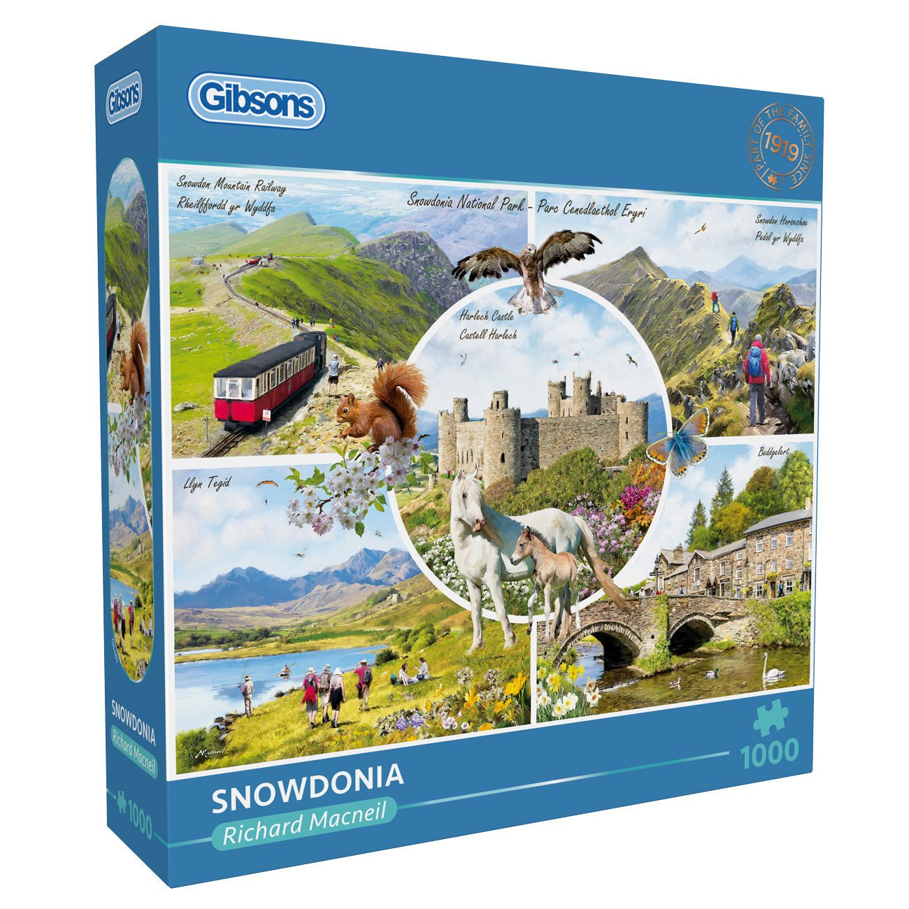 Snowdonia nemzeti park Gibsons 1000 darabos kirakó puzzle (G-G6463) - puzzlegarden