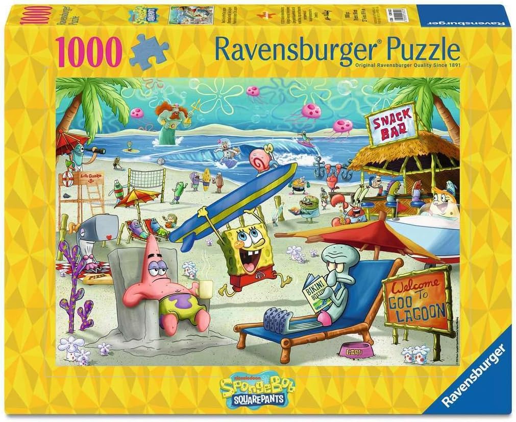 SpongyaBob Kockanadrág Ravensburger 1000 darabos kirakó puzzle (RA-12001822) - puzzlegarden