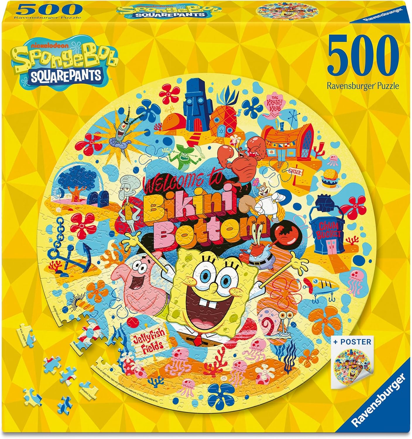 SpongyaBob Ravensburger 500 darabos kirakó puzzle (RA-12001657) - puzzlegarden