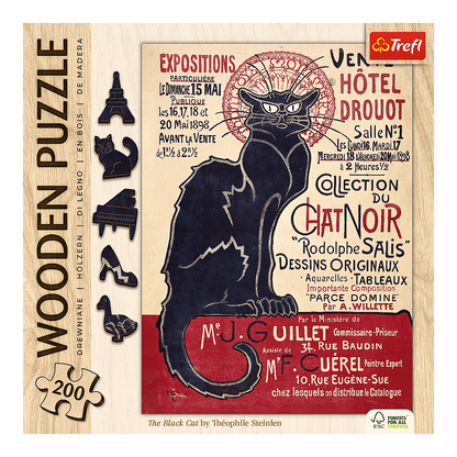 Steinlen - A Fekete Macska - FA Kirakó! Trefl 200 darabos kirakó puzzle (TR-20254) - puzzlegarden
