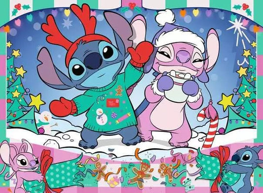 Stitch karácsonya Ravensburger 100 darabos kirakó puzzle (RA-12004030) - puzzlegarden